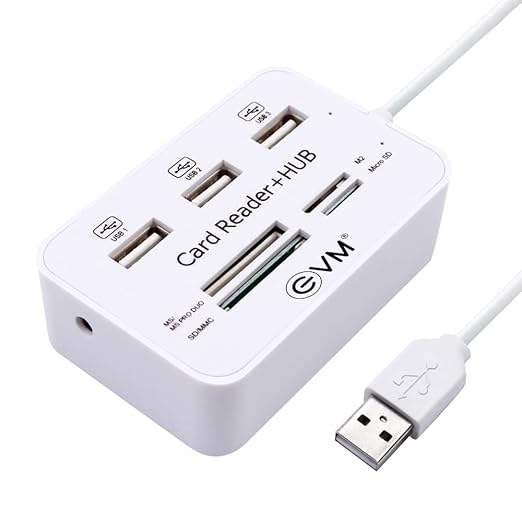 EVM ALL IN ONE USB 2.0 CARD READER + USB HUB (EVMHBACR 2.0)
