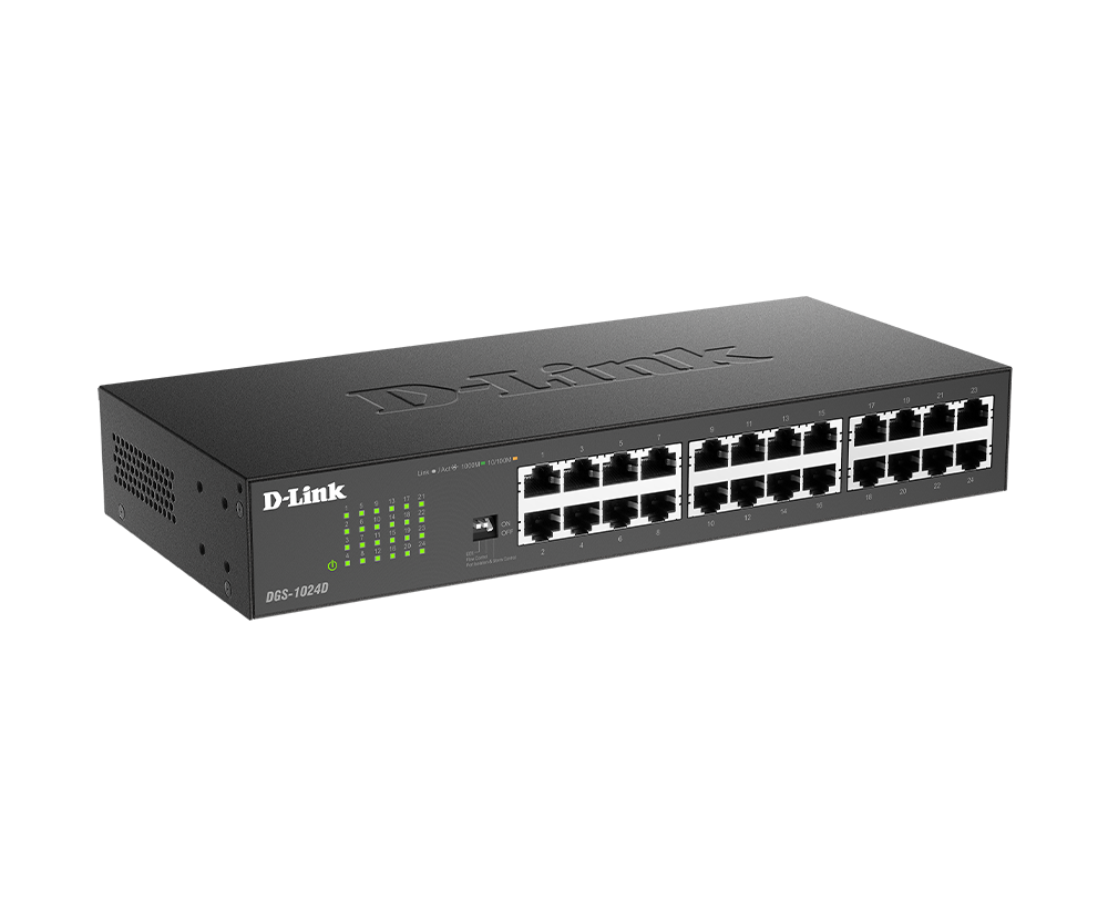D-Link DGS-1024D 24 Ports 1000 Mbps Network Switch  (Black)