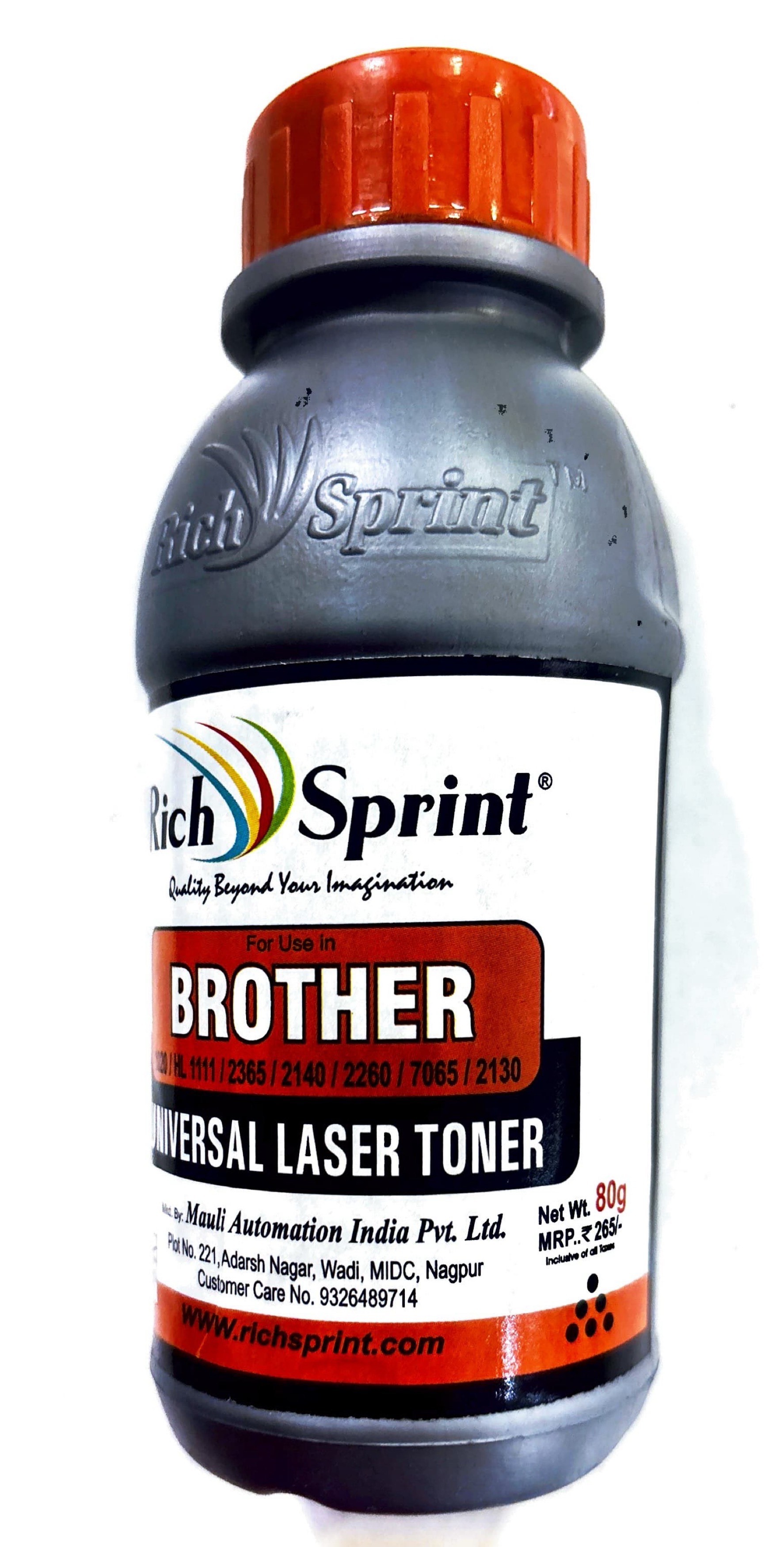 Brother Toner Powder Black 80 g for Laser Printers and Photocopiers Rich Sprint
