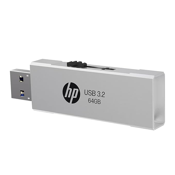 Pendrive - 8Y6S9AA#ACJ 818w 64GB USB 3.2 Flash Drive Silver Metal - HP
